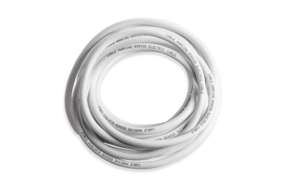 Inkjet printing on wire and cable