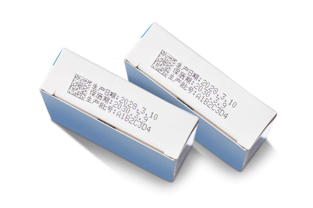 Tablet boxes with GS1 codes
