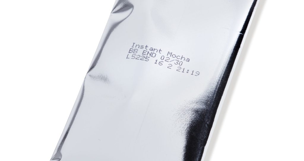 Inkjet printing on food packaging