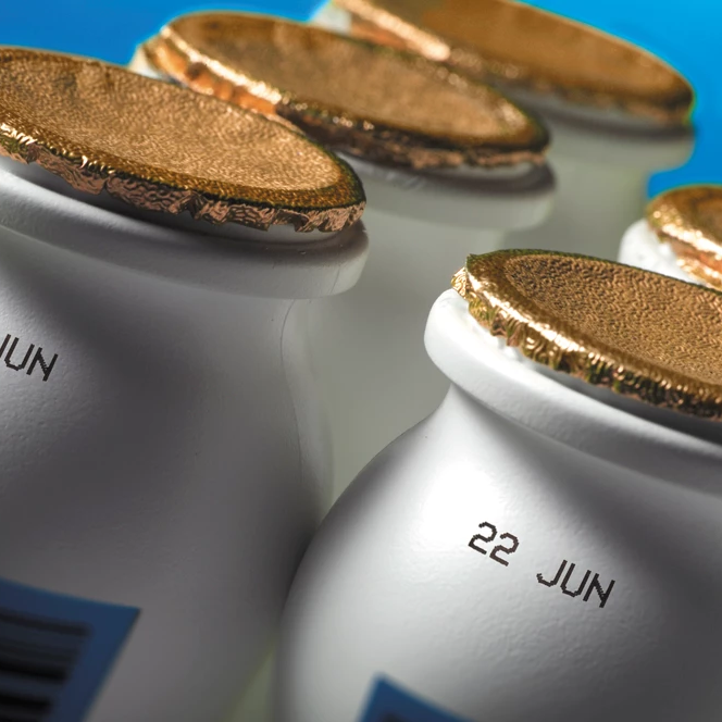 Printing on dairy products Printing on dairy products