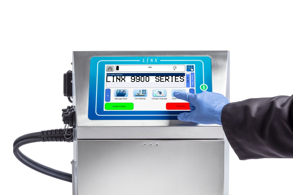 Linx 9900 Series printer touch screen operation