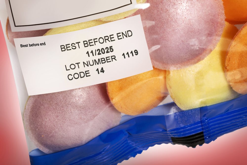 Best before date on a food item