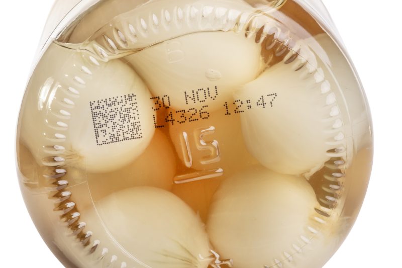 Date coding on glass jar