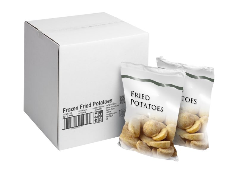 Printing on Cardboard Box for Frozen Potatoes